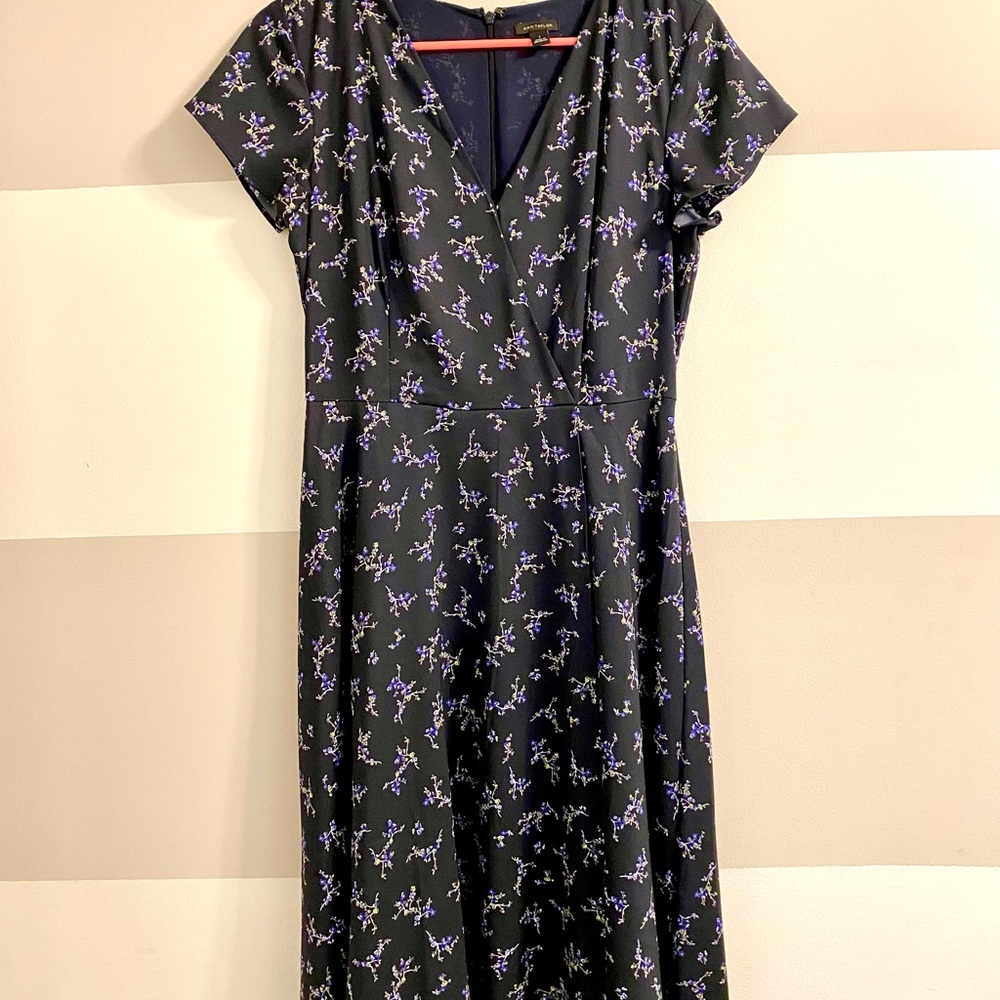LOFT wrap midi dress size 2
